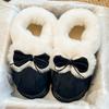 Bottes de Neige d'Hiver Chaudes pour Femmes, Mode Nœud, Semelle Légère et Douce, Doublure Rembourrée en Fourrure, Antidérapantes, Décontractées, Sportives, en Coton