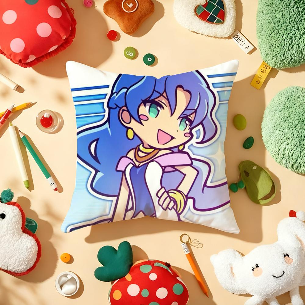 Game P-Puyo P-Pop F-Fever Anime Sig Pillow Case Plush Fabric Soft Double-Sided Printed Sofa Warm Winter Home Gift Cushion Cover