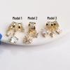 14K Gold Plated Zircon Snowflake Heart Butterfly Spacer Beads for DIY Jewelry Making