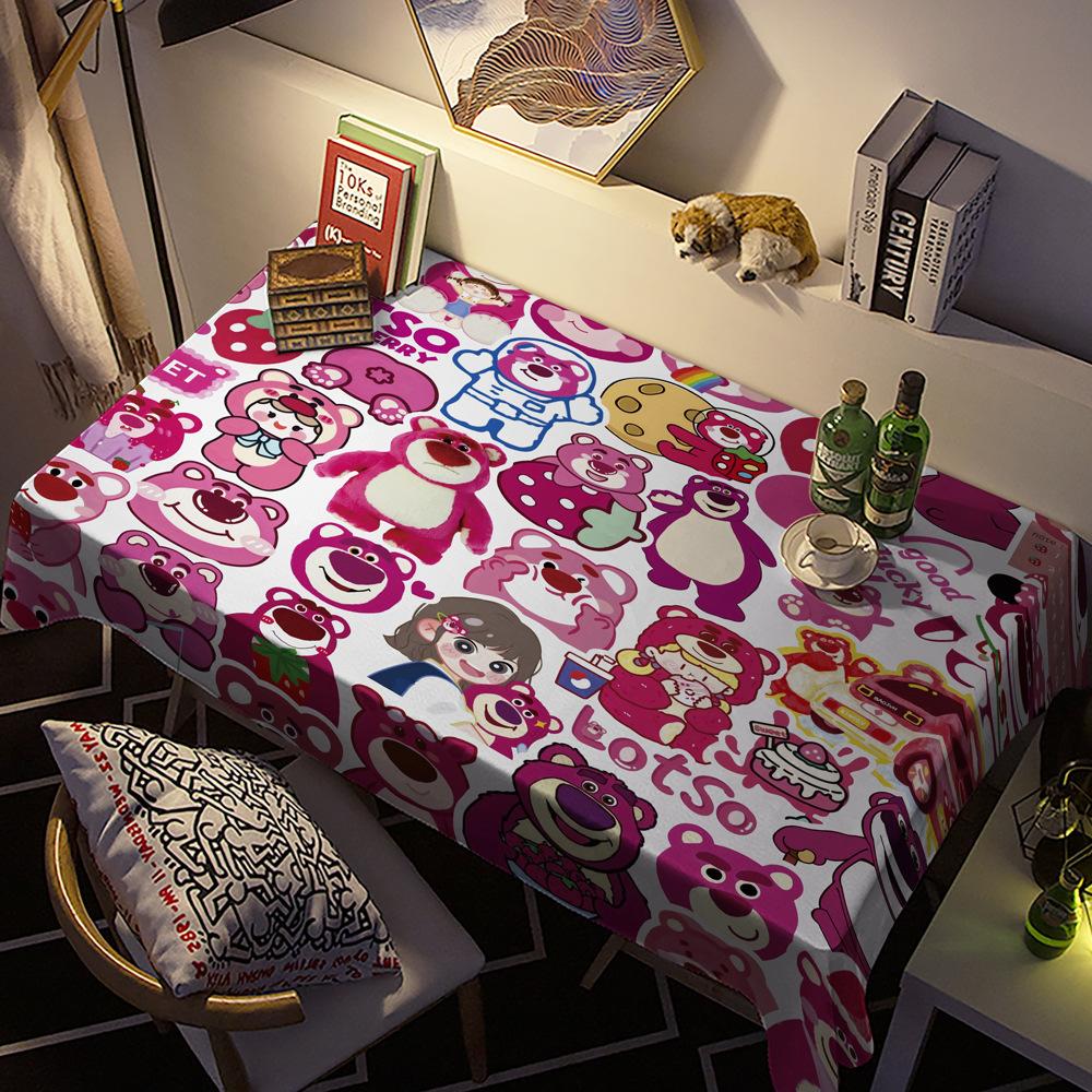 

Tablecloth waterproof and oil-proof leave-in PVC cartoon cute dining table pink makeup tablecloth computer tablecloth mat 60*90 multifunctional cover