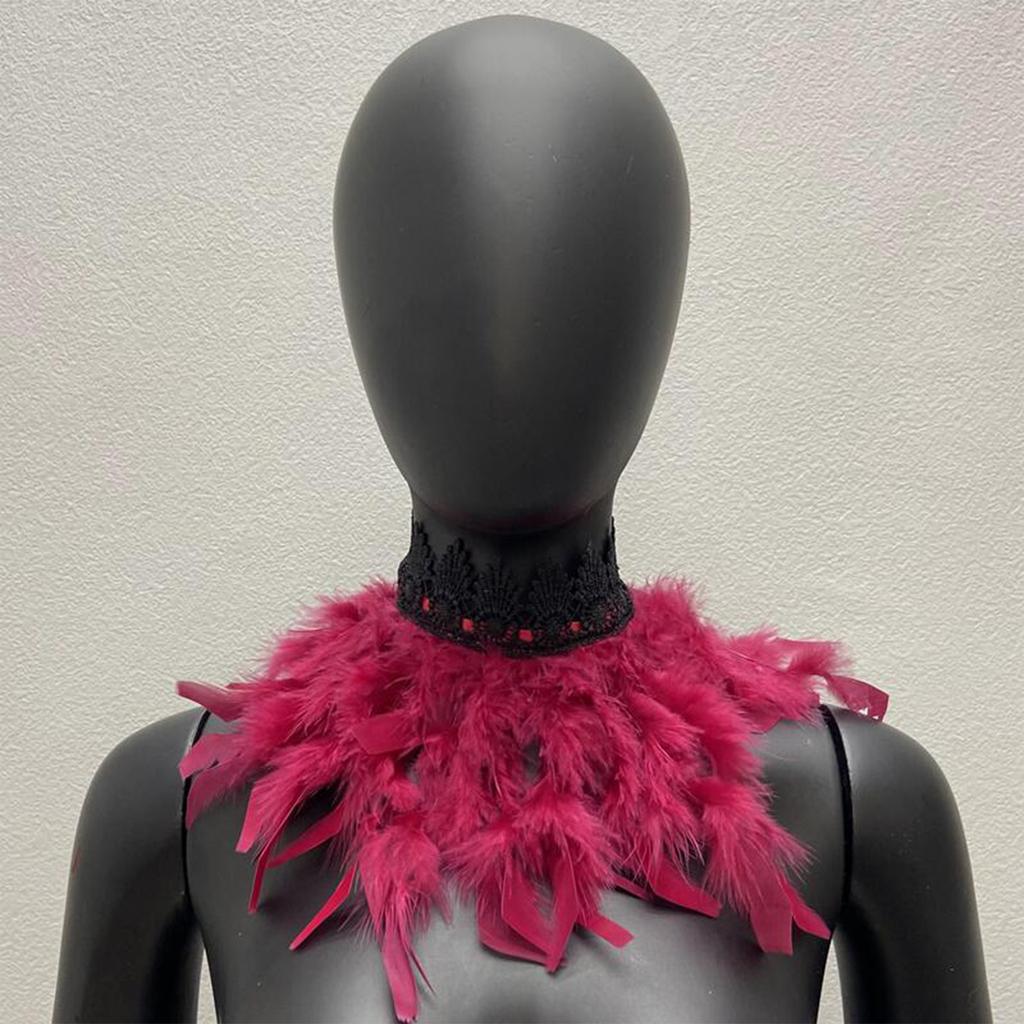 Gothic Feather Shawl Stage Makeup Ball Costume Accessories