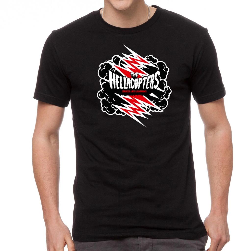 The Hellacopters Music Rock Metal Rules Logo Black T-SHIRT -595-