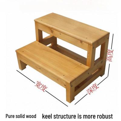 Compact Folding Solid Wood Step Stool & Ladder for Home Use
