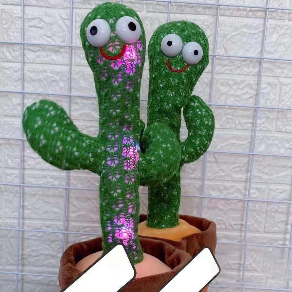 Dancing Cactus Toy Decoration Dancing Talking Cactus Toy with USB Charging Cable for Office