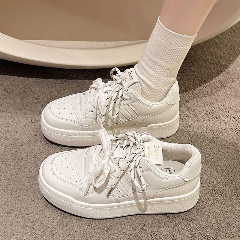 Leather platform German training shoes women's board shoes 2025 spring and summer new versatile casual sports shoes women's white shoes