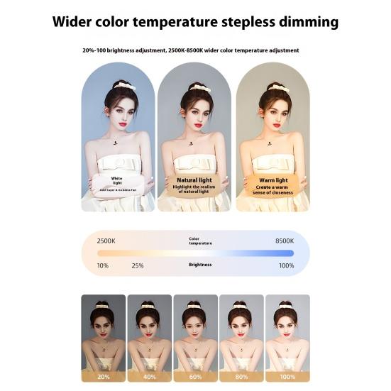 Akıllı Telefon Selfie Işık Kiti Uzaktan Kumanda Ayarlanabilir Renk Sıcaklığı Kısılabilir Şarj Edilebilir LED Mobil Video Sabitleyici Dolgu Işığı