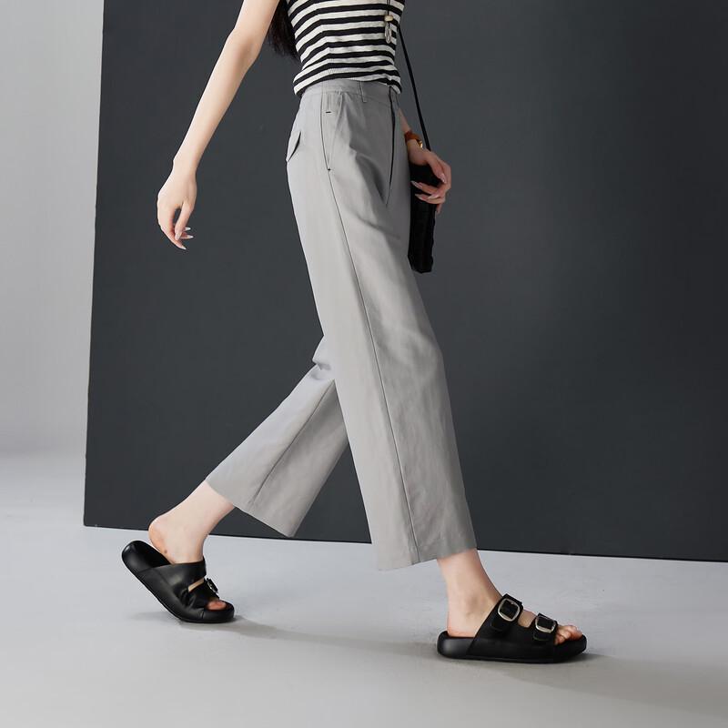SOFSIL Women's High-Waist Straight Wide-Leg Pants