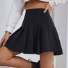 Preppy Style High Waist Solid Pleated Mini Skirt Women Summer Spring Korean Fashion Cute White A-line Skirt Y2k Skort Clothes