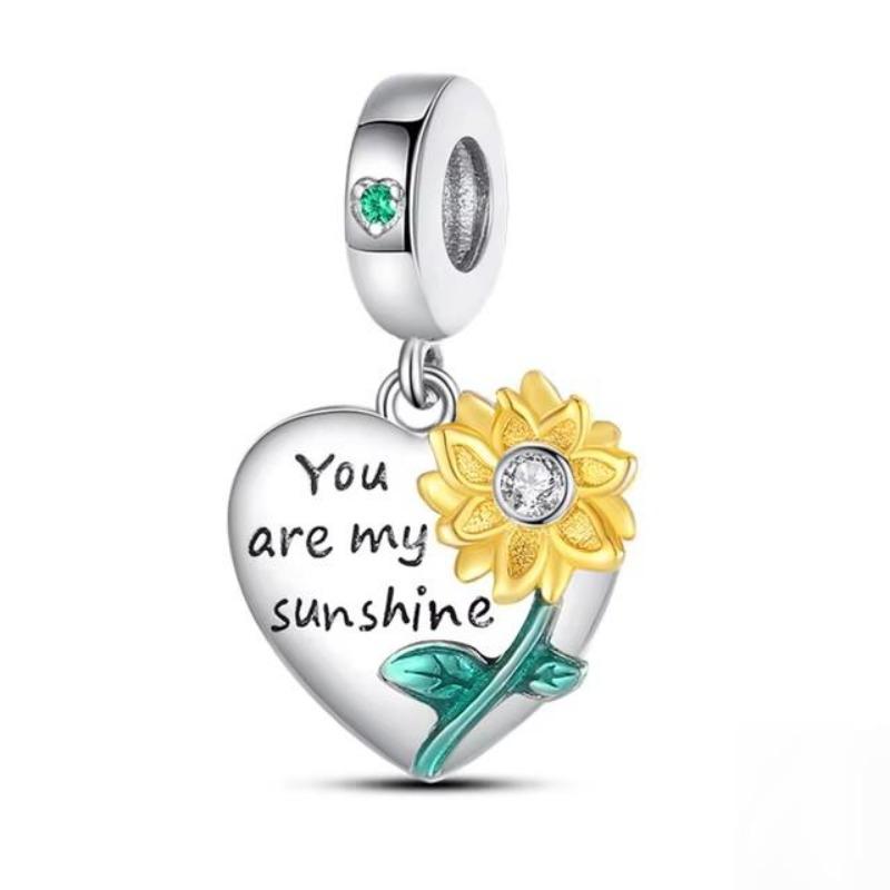 New Collection Series Sunflower Bouquet Daisy Clover Charm Bead Fit Original Bracelet Diy Accessories Gift For Women