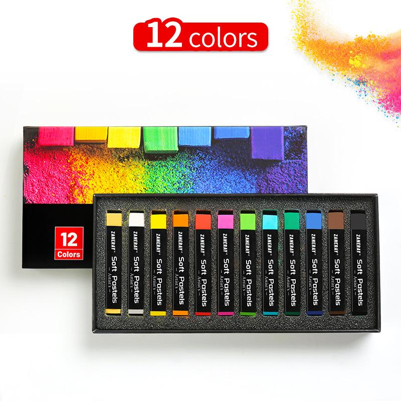 

12/24/36 Color Soft Pastel Sticks Water-Based for Drawing Sketching Art Supplies Set
