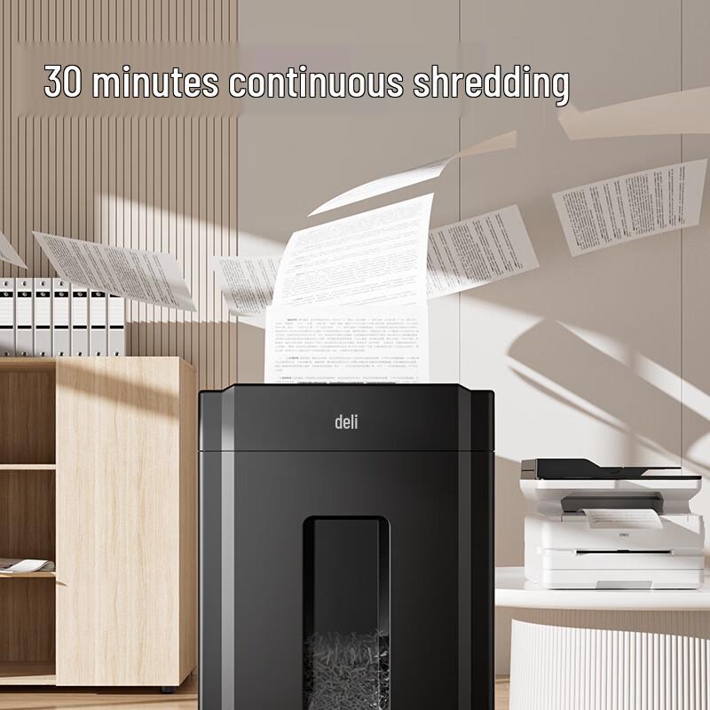 Deli 33043 Level P-5 Commercial Office Paper Shredder CN Plug (adapter Included)