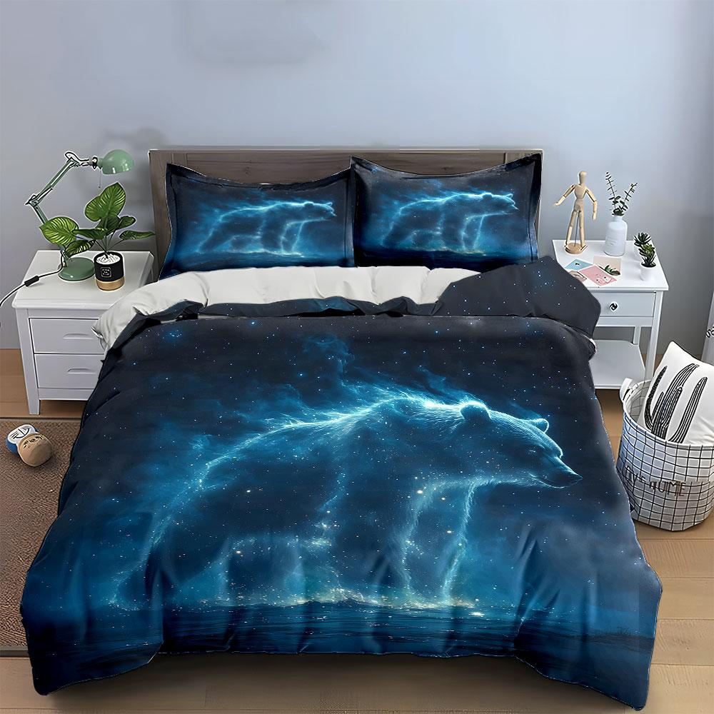 Cosmic bear in starlight Bedding sets Duvet covers Pillowcases(1* Duvet Cover 2* Pillowcases without duvet insert)
