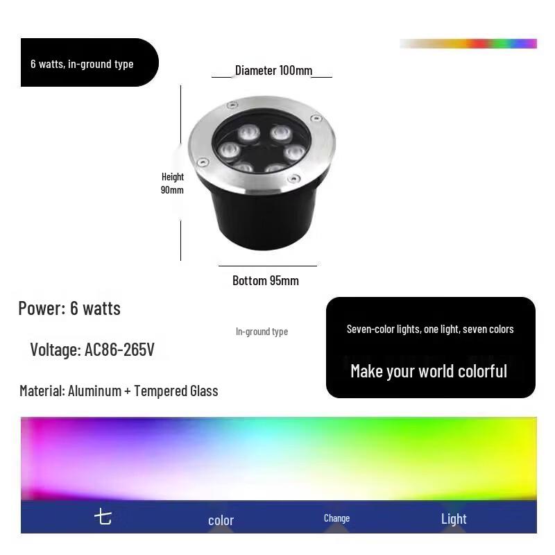 NuFeng 12W LED Outdoor Waterproof Underground Light