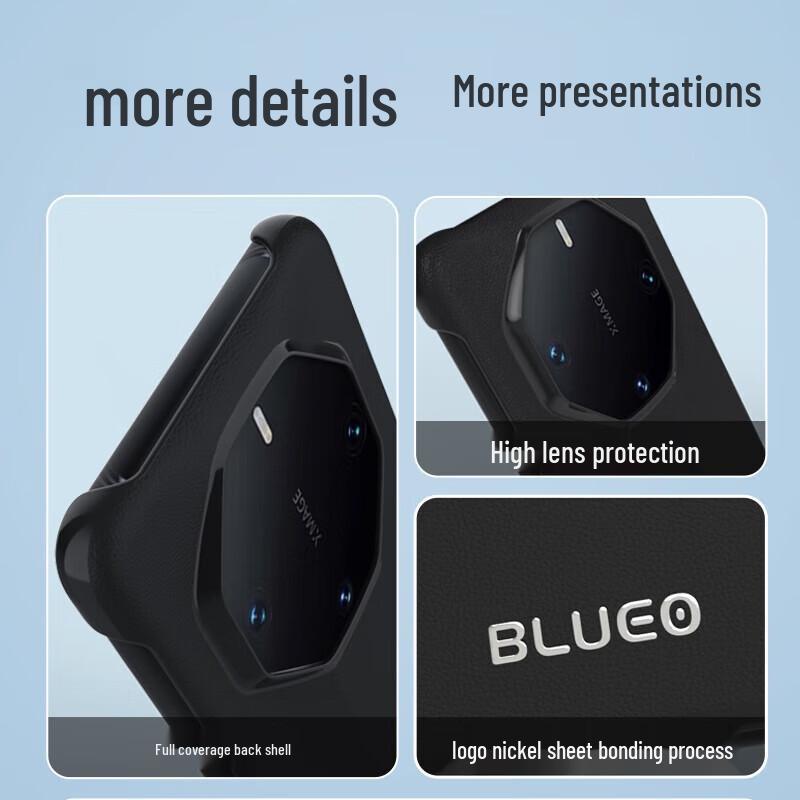 Blue Gorilla Full Leather Case for Huawei Mate60 RS Ultimate Design