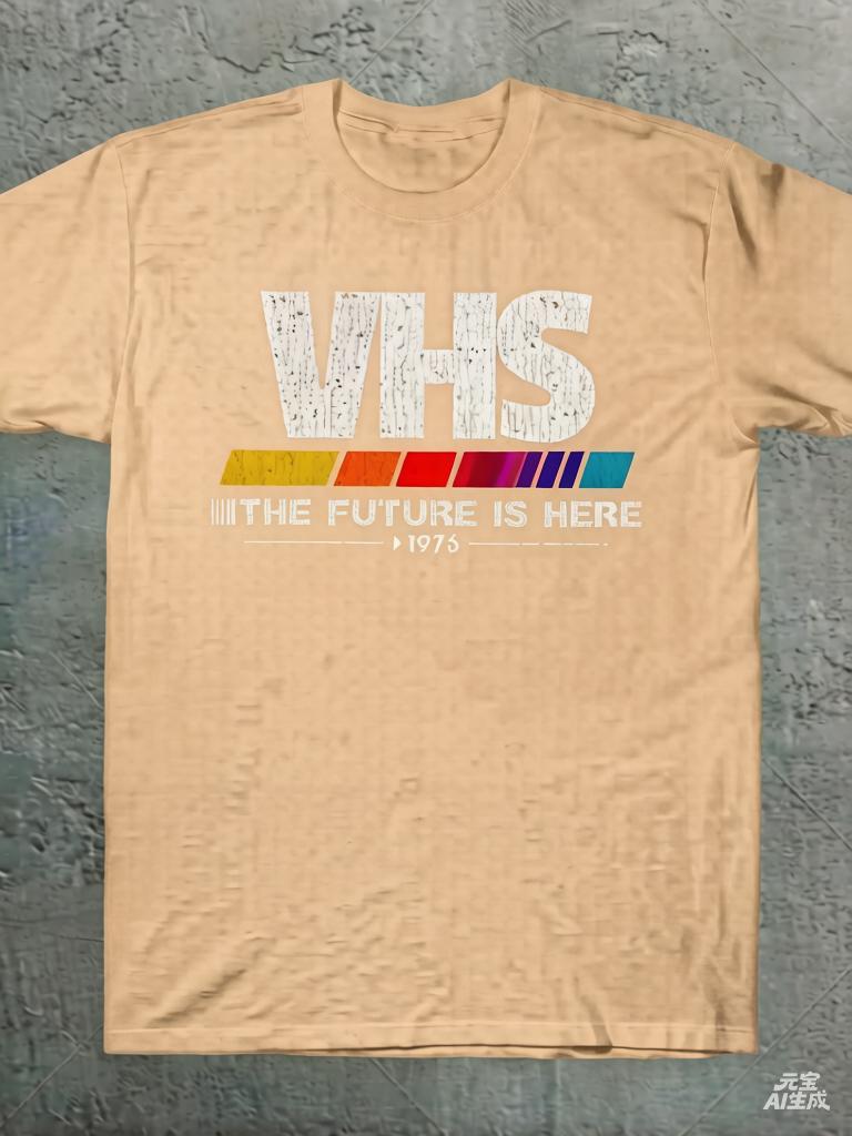 T-shirt Vintage VHS The Future Is Here s Throwback s s Tee Fan de Cinéma