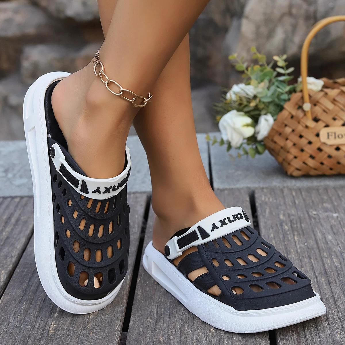 

Весенние модные новые сексуальные однотонные сандалии, удобные и популярные повседневные женские тапочки с круглым носком и плоской подошвой 40