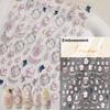 Lovely Strawberry Rabbit Cartoon 5D Embossed Reliefs Self Adhesive Nail Art Decorations Stickers 3D Manicure Decals