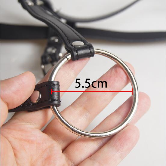 Leather Cock Ring and Butt Plug Dildo Harness,BDSM Chastity Belt Thong-style,Sex Suit Lingerie,Bondage Restraints,Toys For Men