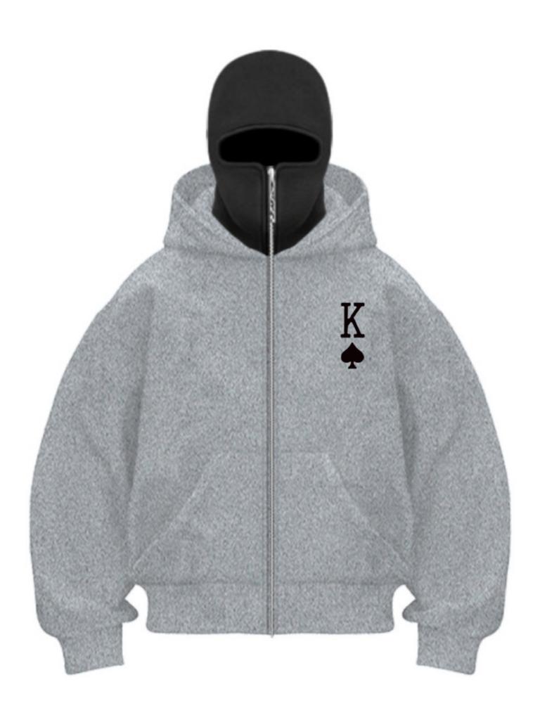 Podzimní Pánská Kukla Y2K Gotický Harajuku Zimní Položka Mikina s Dvojitou Kapucí Pánská Maska s Kapucí Zip Sportovní Oblečení Ženy