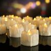 Drip Wax LED Tea Light Flameless Candles Lights with Remote or Auto Timer Realistic Bright Candles for Halloween Christmas Decor