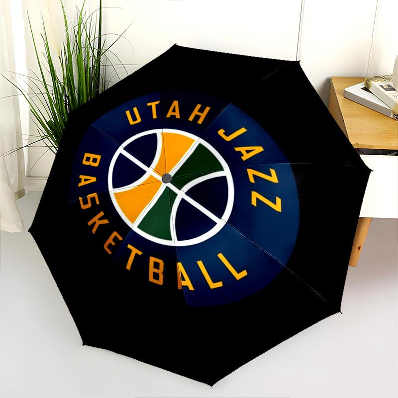 Utah Jazz Scholarship Logo Folding Umbrella Suitable For All Seasons Suitable For All Seasons Umbrella Umbrella Outdoor