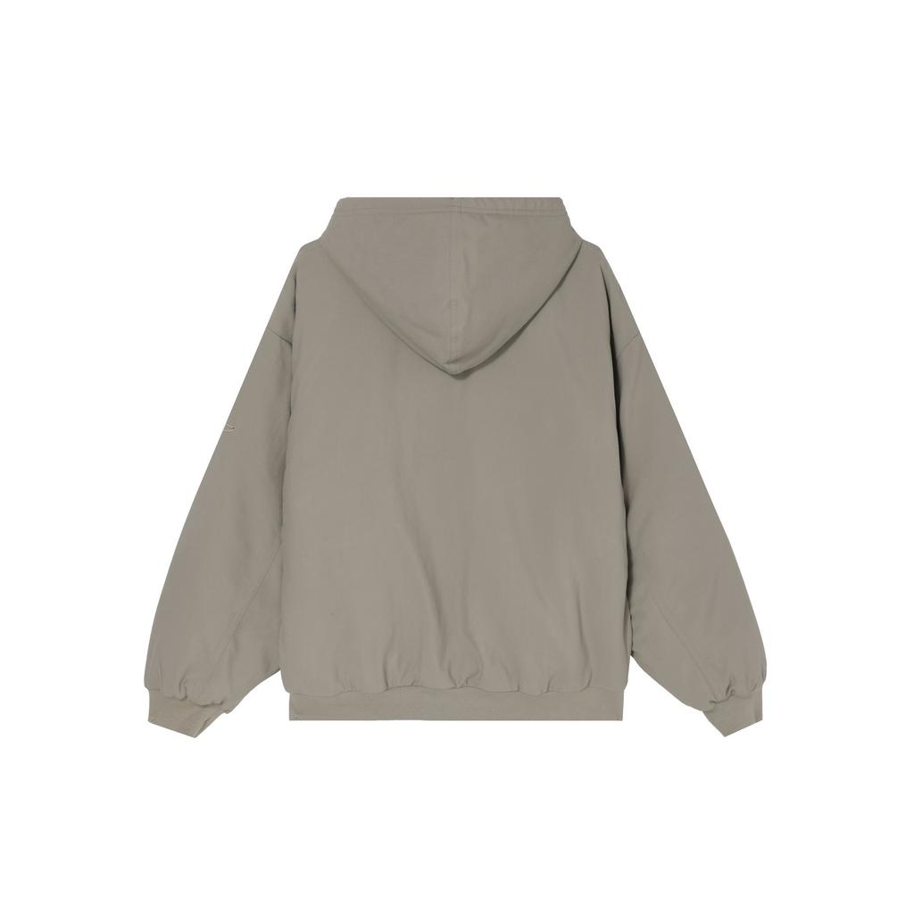 Adidas Originals Shmoofoil Nylon Canvas Kapuzenbequeme Lockere Jacke Herrenjacke Silber-Kiesel Universität-Orange IX9021