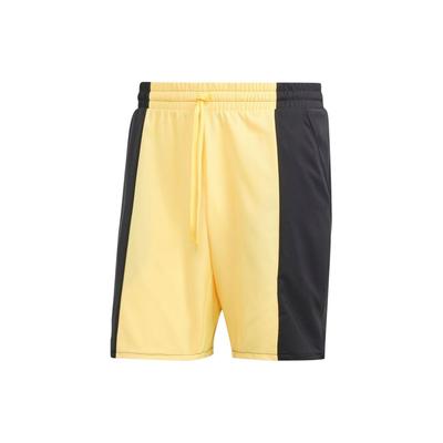 Color Block Logo Print Casual Shorts Men Shorts Yellow IW4072