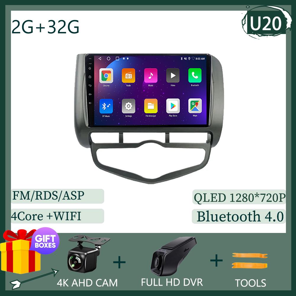 Car Video Player Android 14 For HONDA JAZZ City 2002-2007 Carplay Auto Stereo 7862 Radio Vídeo Touch QLED BT WIFI DSP IPS DVD