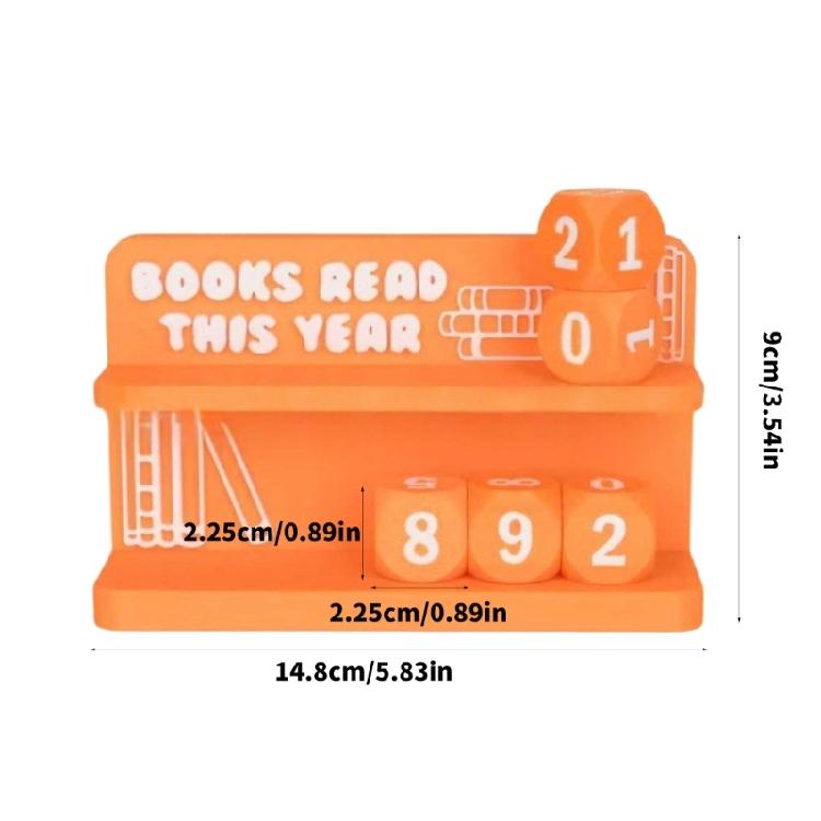 Books Read This Year Counter Ornament Book Read Trackers Signs Wooden Bookshelf Decors Book Lover Gift for Women Men