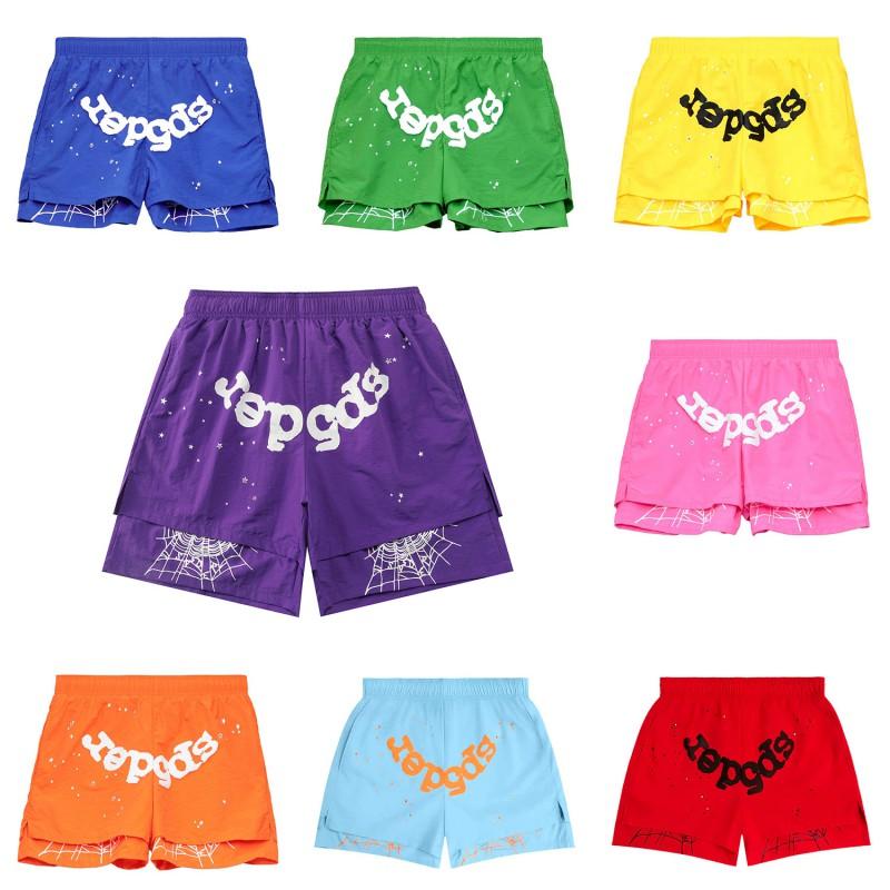 Mens Cotton Short Pants With Embroidered Loose Fit Casual Shorts Outdoor Wear