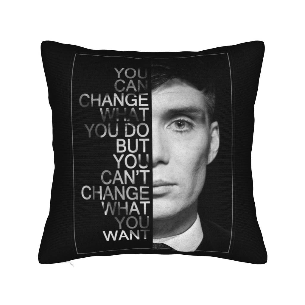 P-Peaky Blinders Tommy Shelby Pillowcase Printing Polyester Cushion Cover Gift Throw Pillow Case Cover Home Square 45*45Cm
