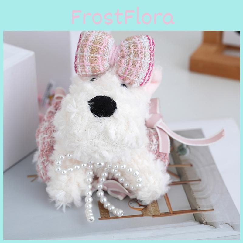West White Highland Terrier Dress Keychain Dog Plush Toy Pendant Decoration