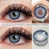 FUNSACHY 1Pair Color Contact Blue Green Grey Natural Eye Contacts Beauty Pupilentes Contacts Lens Use for 1 Year Women Cosmetic