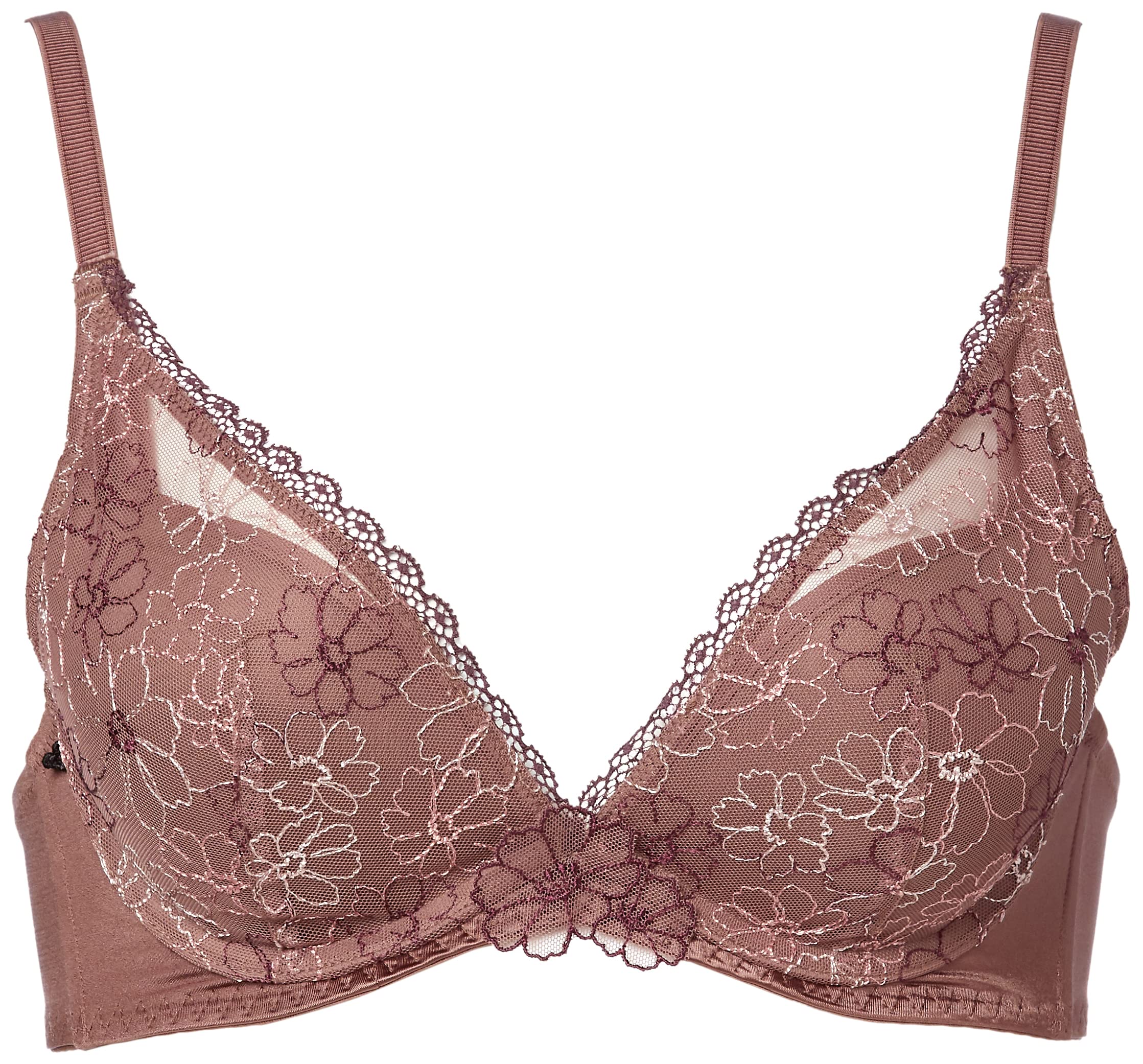 

AMOSTYLE Dream Bra Бюстгальтер с глубоким V-вырезом Садовое кружево M004 Размер E75 (Стиль рисования) (коричневый)