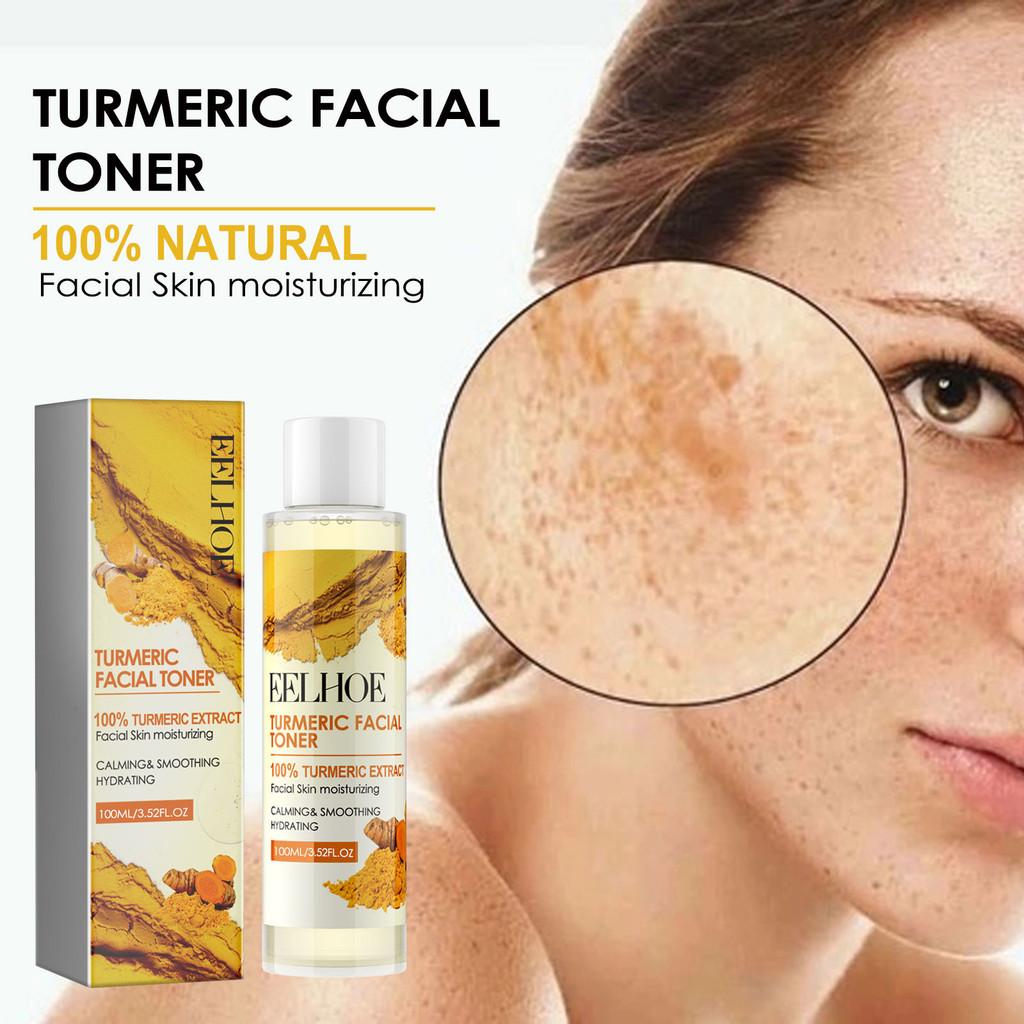 Eelhoe Ginger Turmeric Refreshing Facial Toner Hydrating Moisturizing Pore Refining And Fine Line Smoothing Water 100ml Ideal For Beautiful Skin