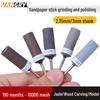 Sandpaper Rod with Clips for Jade, Amber, Emerald, Porcelain, and Mirror Polishing, 180-7000 Grit.