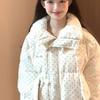 Women's Winter Korean-Style Polka-Dot Cotton Coat: Sweet, Warm, Faux Fur Collar, Loose-Fit, Short Puffer Jacket