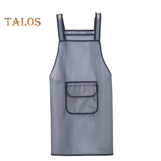 Double Shoulder Apron Big Pocket Waterproof 2 Styles Useful Quick Drying Cooking Bib for Restaurant