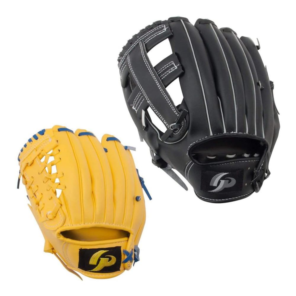 

GP Baseball Catch Glove Set Black Child Yellow Includes Soft Adult Child 36891Y Parent-Child (Adult 11.5-inch / 9-inch / Ball) - Left-Handed Throw, -