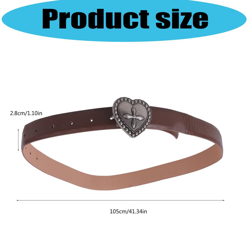 Embossed Buckle PU Waist Belt Adjustable Western Design Snap Waist Strap For Women Jeans Pants Dress Everyday Outfit