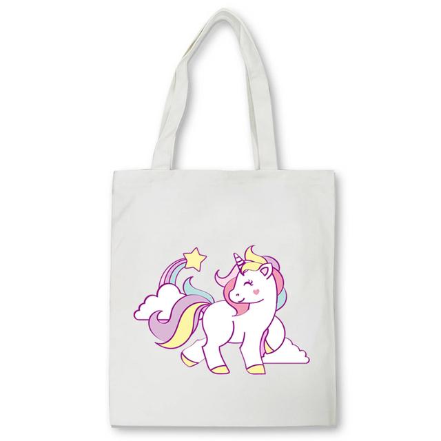 Dabbing Unicorn Panda anime Nákupní taška Dospívající studenti opakovaně použitelná plátěná taška taška na kabelku Dámská taška přes rameno Bolsas