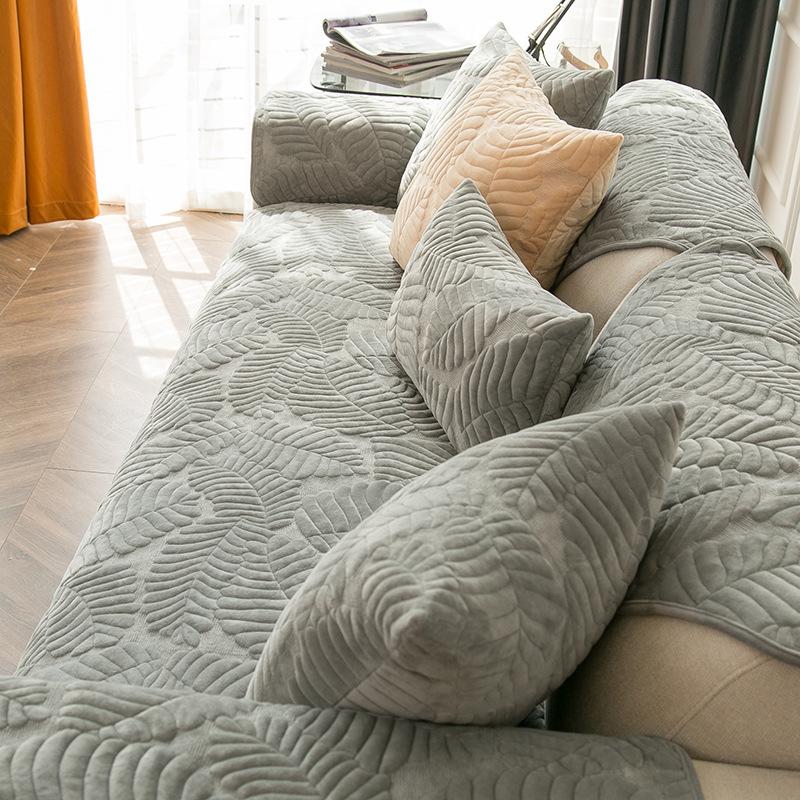 Milchsamt Sofakissen Winterstil Einfach Plüsch Verdickt Rutschfest Sofakissenbezug Bezugsstoff