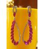 Jewellery Celebrity Inspired Crystal Studded Dangler Earings Earrings for Girls and Women