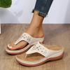 Mode Damen Plateausandalen Strand Casual Wedges Flip Flops Premium Orthopädische offene Zehenpartie Big Toe Anti-Rutsch-Outdoor-Sandalen Damen