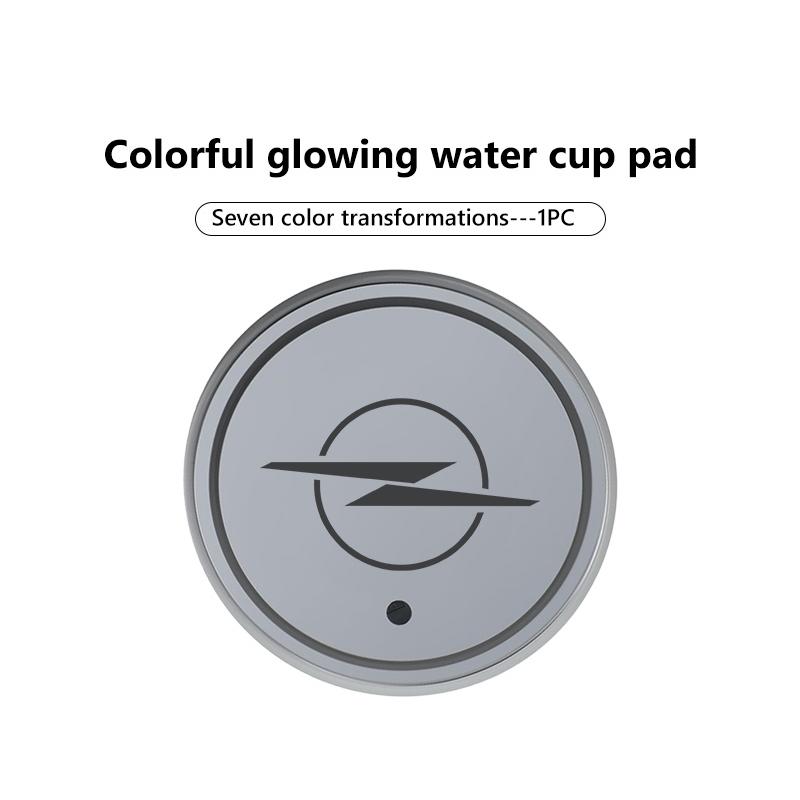 Car Colorful Luminous LED Atmosphere Light Cup Coaster Holder For Opel Insignia Astra G J F K Vectra C H Corsa C B D Omega