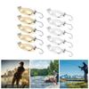 20 PIEZAS Cucharas de Pesca Metálicas Duraderas Anzuelo Simple 2.5g 5g Señuelos Wobbler Oro Plata Señuelos de Pesca Pesca de Trucha