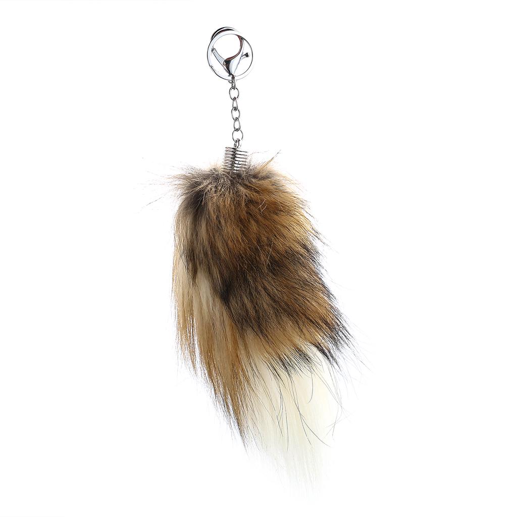 -Fur Fluffy Keychain Pendant Simulated Fur Design Soft Touch Hold Pendant For Students Backpack Decoration
