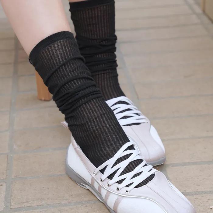 Sheer Rib Knee Socks