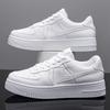 Comfortable Low Top Lace Up Men Breathable Thick Sole White Casual Board Shoes