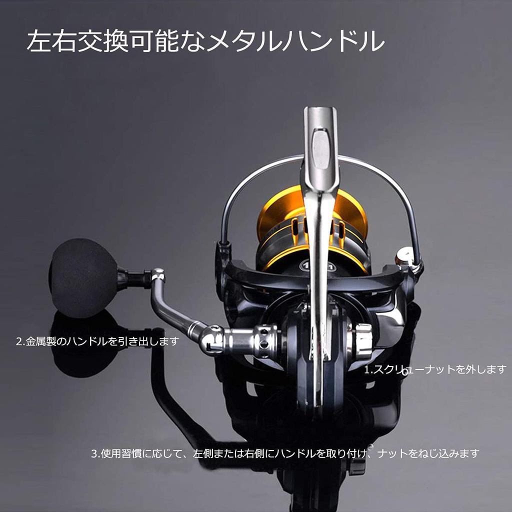 Spinning Saltwater and Freshwater Aluminum Fishing Reel with Reel, Reel, 17+1BB High-speed Spinning.
